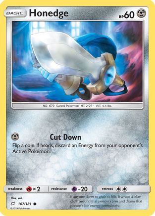 Honedge (107) [SM - Team Up] Reverse Holofoil
