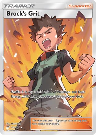 Brock's Grit (Full Art) (172) [SM - Team Up] Holofoil
