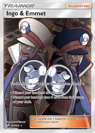 Ingo & Emmet (Full Art) (176) [SM - Team Up] Holofoil