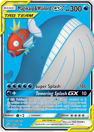 Magikarp & Wailord GX (Full Art) (160) [SM - Team Up] Holofoil
