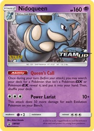 Nidoqueen - SM160 (Prerelease) [Staff] (SM160) [SM Promos] Holofoil