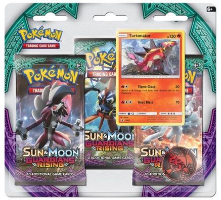 Pokemon Guardians Rising 3 Pack Blister [Turtonator]