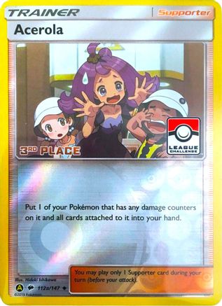 Acerola - 112a/147 (League Challenge) [3rd Place] (112a) [League & Championship Cards] Reverse Holofoil