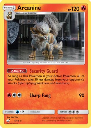 Arcanine (6) [Detective Pikachu] Holofoil