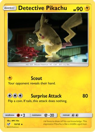Detective Pikachu (10) [Detective Pikachu] Holofoil