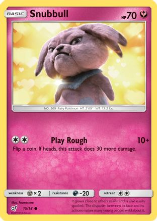 Snubbull (Holo Common) (15) [Detective Pikachu] Holofoil