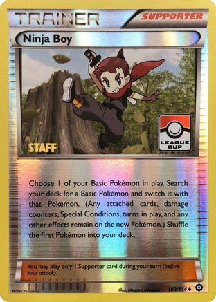 Ninja Boy - 103/114 (League Cup) [Staff] (103) [League & Championship Cards] Reverse Holofoil