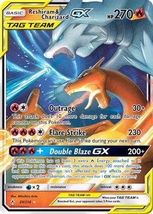 Reshiram & Charizard GX (20) [SM - Unbroken Bonds] Holofoil