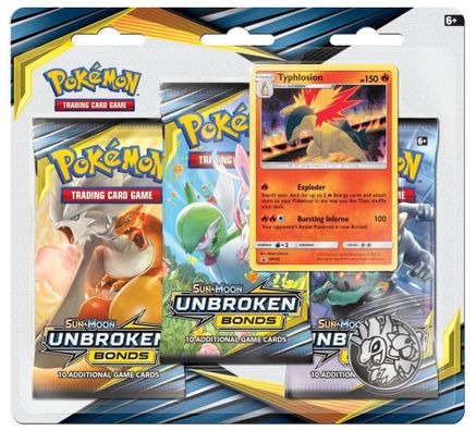 Pokemon Unbroken Bonds 3 Pack Blister [Typhlosion]