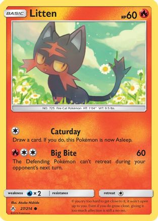 Litten (27) (27) [SM - Unbroken Bonds] Reverse Holofoil