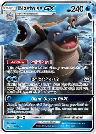 Blastoise GX (35) [SM - Unbroken Bonds] Holofoil