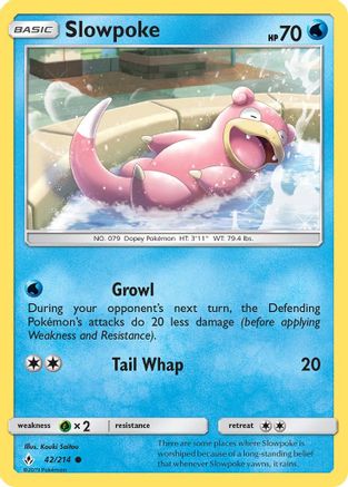Slowpoke (42) [SM - Unbroken Bonds] Reverse Holofoil