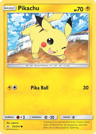 Pikachu (54) [SM - Unbroken Bonds] Reverse Holofoil