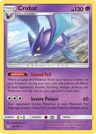 Crobat (66) [SM - Unbroken Bonds] Reverse Holofoil