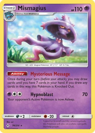 Mismagius (78) [SM - Unbroken Bonds] Reverse Holofoil