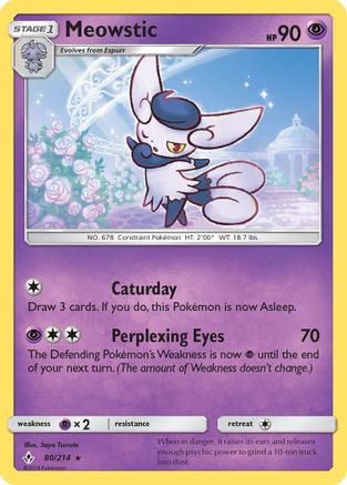 Meowstic (80) [SM - Unbroken Bonds] Reverse Holofoil