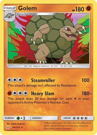 Golem (89) [SM - Unbroken Bonds] Reverse Holofoil