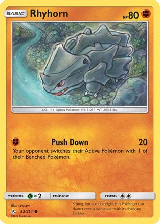 Rhyhorn (92) (92) [SM - Unbroken Bonds]
