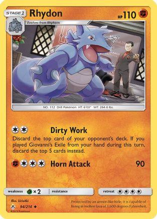 Rhydon (94) [SM - Unbroken Bonds] Reverse Holofoil