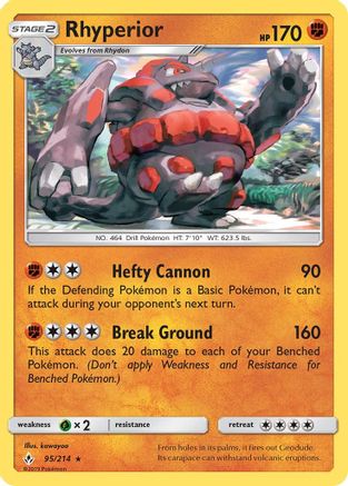 Rhyperior (95) [SM - Unbroken Bonds] Reverse Holofoil
