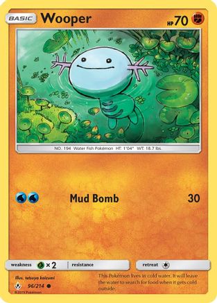 Wooper (96) [SM - Unbroken Bonds] Reverse Holofoil