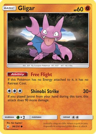 Gligar (98) [SM - Unbroken Bonds] Reverse Holofoil