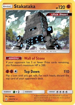 Stakataka (106) [SM - Unbroken Bonds] Reverse Holofoil