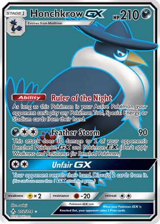 Honchkrow GX (Full Art) (202) [SM - Unbroken Bonds] Holofoil