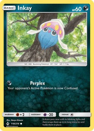 Inkay (118) [SM - Unbroken Bonds] Reverse Holofoil