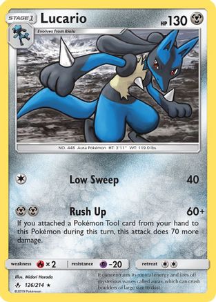 Lucario (126) [SM - Unbroken Bonds] Holofoil