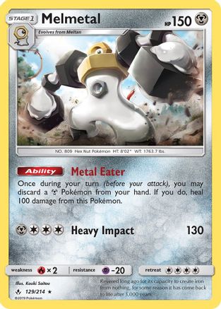 Melmetal (129) [SM - Unbroken Bonds] Holofoil