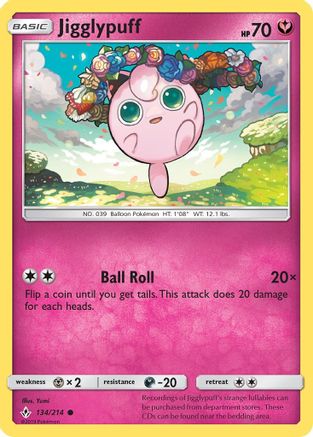 Jigglypuff (134) [SM - Unbroken Bonds] Reverse Holofoil