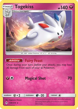 Togekiss (138) [SM - Unbroken Bonds] Reverse Holofoil