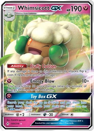 Whimsicott GX (140) [SM - Unbroken Bonds] Holofoil