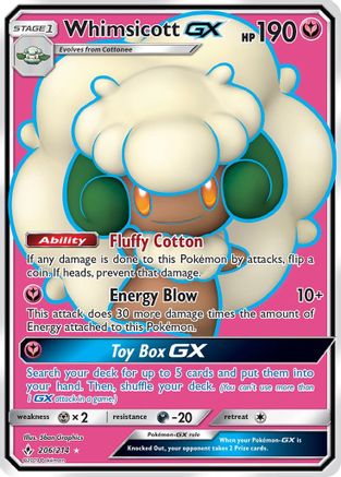 Whimsicott GX (Full Art) (206) [SM - Unbroken Bonds] Holofoil