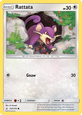 Rattata (143) [SM - Unbroken Bonds] Reverse Holofoil