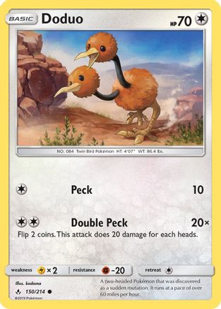 Doduo (150) [SM - Unbroken Bonds] Reverse Holofoil
