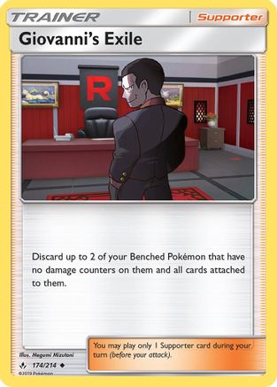 Giovanni's Exile (174) [SM - Unbroken Bonds] Reverse Holofoil