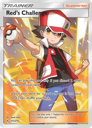 Red's Challenge (Full Art) (213) [SM - Unbroken Bonds] Holofoil