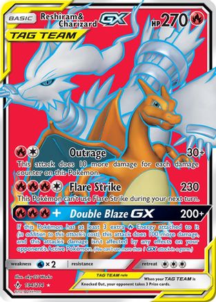 Reshiram & Charizard GX (Full Art) (194) [SM - Unbroken Bonds] Holofoil