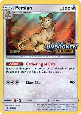 Persian - SM182 (Prerelease) [Staff] (SM182) [SM Promos] Holofoil