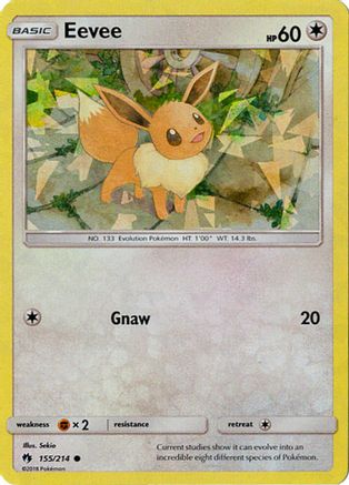 Eevee - 155/214 (Let's Play, Eevee!) (Cracked Ice Holo) (155) [Deck Exclusives] Holofoil
