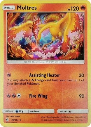 Moltres - 38/214 (Cracked Ice Holo) (38) [Deck Exclusives] Holofoil