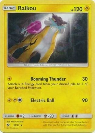 Raikou - 32/73 (Let's Play, Pikachu!) (Cracked Ice Holo) (32) [Deck Exclusives] Holofoil