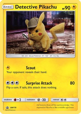 Detective Pikachu - SM170 (SM170) [SM Promos] Holofoil