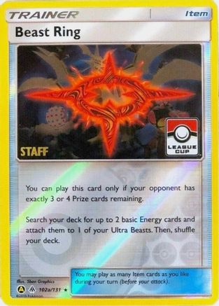 Beast Ring - 102a/131 (League Cup) [Staff] (102a) [League & Championship Cards] Reverse Holofoil