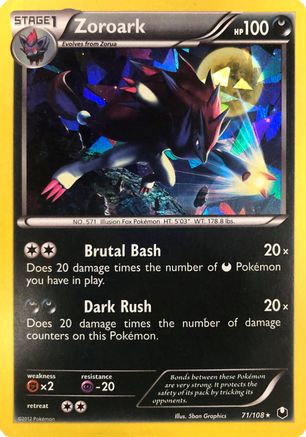 Zoroark - 71/108 (Cracked Ice Holo) (71) [Deck Exclusives] Holofoil