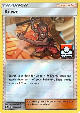 Kiawe - 116a/147 (Pokemon League) (116a) [League & Championship Cards] Reverse Holofoil