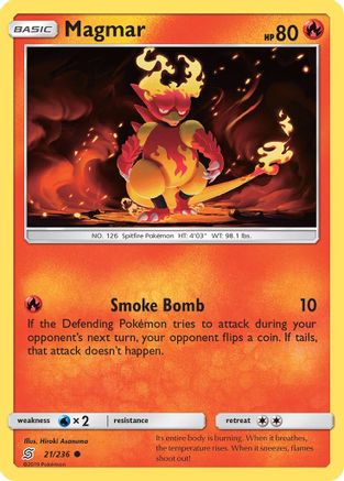 Magmar (21) [SM - Unified Minds] Reverse Holofoil