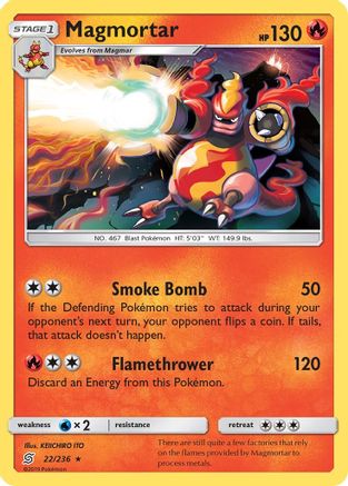 Magmortar (22) [SM - Unified Minds] Reverse Holofoil